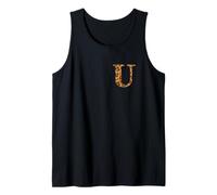 Letter U First Name Monogram Initial Leopard Print Débardeur