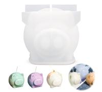 LETTERASHQP Bougeoir en silicone en forme de cochon,Moule Petite Bougie,Moule Cochon Pour bougeoir DIY - Décoration d'intérieur