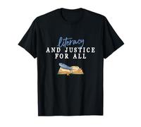 Lettératie et Justice pour Tous Les Enseignants Qui lisent T-Shirt