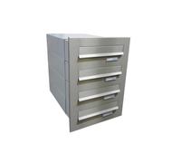 LETTERBOX24.de Lot de 4 Colliers de maçonnerie en Acier Inoxydable