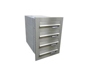LETTERBOX24.de Lot de 4 Colliers de maçonnerie en Acier Inoxydable
