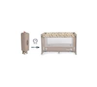 Moni Lit de Voyage Respirant Non Toxique Safari avec Matelas, Entrée Latérale, Couleur : Beige