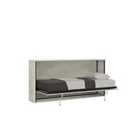 Letto a scomparsa singolo orizzontale Kando con materasso Cashmere