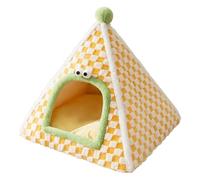 Letto per Gatti Chiuso - Casetta Pieghevole per Gatto | Lavabile Letto Grotta per Gatti | Cuccia per Cani | Accogliente, Calda E Sicura per Cuccioli Di Taglia Media, Gattini, Autunno E Inve