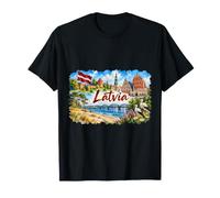 Lettonie, croisière européenne côtière région Baltique T-Shirt