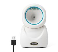 Lettore di codici a Barre cablato da tavolo 1D 2D QR Lettore di codici a Barre cablato ad alta velocità Lettore automatico a mani libere Porta USB Plug&Play Compatible Con Windows Sistema