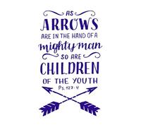 lettrage à la main comme les flèches sont dedans Décorations murales en vinyle 36x59.3cm Modification et ajout d'informations possibles Bleu foncé