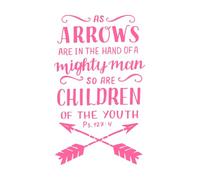 lettrage à la main comme les flèches sont dedans Stickers lettrage 57.6x94.9cm Décoration de magasin Rose