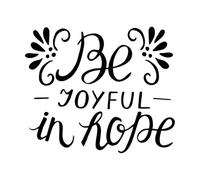 lettrage à la main soyez joyeux dans l' sur Stickers lettrage 65.6x77.8cm Décoration artistique Noir