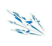 Lettrage autocollant Avion de chasse de l'armée de l'air Garçons Militaire 48x74,1 cm Auto-adhésif Grand Bleu