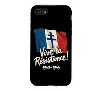 Lettrage Blanc Vive la Résistance ! Free France 1940-1944 Coque pour iPhone SE (2020) / 7/8