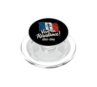 Lettrage Blanc Vive la Résistance ! Free France 1940-1944 PopSockets PopGrip pour MagSafe