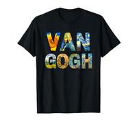 Lettrage d'art Typographie Van Gogh Nuit étoilée T-Shirt