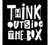 lettrage de citation « pensez en dehors des sentiers battus » Stickers lettrage 67.2x69.9cm Culture du tatouage Blanc