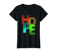 Lettrage inspirant l'espoir, Design Minimaliste élégant, Jésus T-Shirt Graphique avec Valeur, Femme, Noir, M