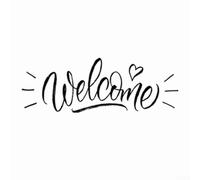 Lettrage mural en vinyle pour entrée, décalcomanies décoratives de bienvenue pour portes
