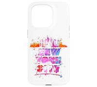 Lettrage New York City - Aquarelle New York City Skyline Coque pour iPhone 15 Pro