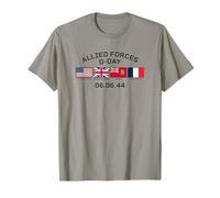 Lettrage Noir des Forces alliées du 6 Juin 1944 T-Shirt