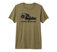Lettrage Noir The Rottweiler Dogfather T-Shirt Haut de Gamme