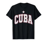 Lettrage rétro Cuba arqué Varsity avec Voitures et étoiles T-Shirt