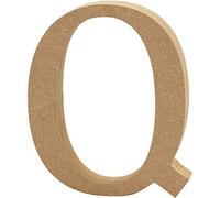 Creotime lettre en bois Q 8 cm Marron