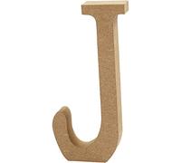 Creative Lettre J en MDF 13 cm Marron G
