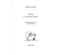 Lettre a Antonio Saura - Marcel Cohen - L'echoppe Eds De - broché - Livre
