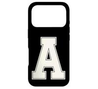 Lettre A collégiale Lettre A Monogramme Bloc Varsity Block Initial Alphabet Coque pour iPhone 17 Pro