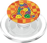 Lettre A colorée avec Visage Heureux et Graphique rétro PopSockets PopGrip pour MagSafe