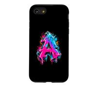 Lettre A Graffiti Initiale Nom Commence par Un Patineur Hip Hop Coque pour iPhone SE (2020) / 7/8