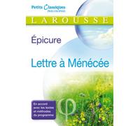 Épicure – Lettre à Ménécée – Larousse – Poche
