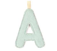 Lettre A Phosphorescente En Tissu Bleu TU
