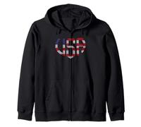 Lettre à Pois américains du 4 Juillet Sweat à Capuche