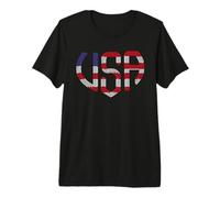 Lettre à Pois américains du 4 Juillet T-Shirt Haut de Gamme