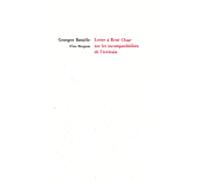 Lettre à René Char sur les incompatibilités de l’écrivain - Georges Bataille - Fata Morgana - broché - Etude