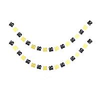 Lettre à Suspendre Drapeaux à Suspendre Numéro Bannière Suspendue Imprimé Art Décoration de Fête Accessoire pour Anniversaire Mariage Studio Accessoires Papier 2,2 m 2 Pièces (18)