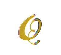 Lettre Adhésive Holographique - 4r Quattroerre.It - Q - Or - H 65 Mm - Résistante Et Durable