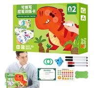 Lettre and Number Tracing Book, classeur pour la piste d'âge préscolaire | Écriture à la main Pratique réutilisable Lettres Prescool Preschool Lettre - Tracing Game Puzzle Numéro éducatif