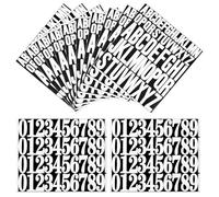 Lettre Autocollantes 8 Feuilles D'autocollants de Numéro de Lettre 2,5 cm 5 cm de Grandes Lettres Adhésives en Vinyle Imperméable pour Scrapbooking Cartes Boîtes Aux Lettres - Blanc