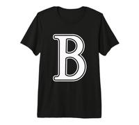 Lettre B Athletic Varsity Block Alphabet Monogramme T-Shirt Haut de Gamme