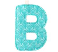 Lilliputiens – Lettre décorative B en tissu bleu