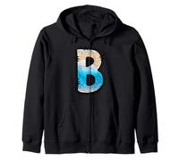 Lettre B côtière Motif Plage océan Initiale Sweat à Capuche
