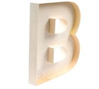 Lettre B en bois brut fait à la main - Contreplaqué - Lettre de décoration en bois - 22 cm x 2,5 cm