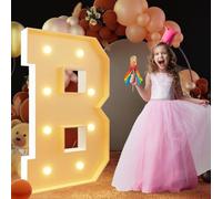Lettre B Géante à DEL de 120 cm, Panneau Lumineux en Mosaïque pour Chapiteau, Lampes pour Saint-Valentin, Anniversaire, Noël, Nouvel An
