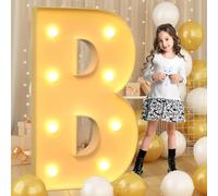 Lettre B géante lumineuse à LED de 70 cm-2,3 pieds, enseigne lumineuse de chapiteau en mosaïque, lampes à lettres LED pour Saint-Valentin, anniversaire, Noël, Nouvel An