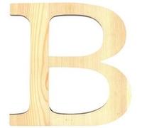 Lettre B - Hauteur 11,5 cm - Bois découpé Marron G