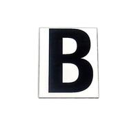 Lettre B MAGNÉTIQUE Noire sur Fond Blanc 10CM DE Hauteur du CARACTÈRE