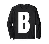 Lettre B Majuscule Alphabet Gras Monogramme Assorti Manche Longue