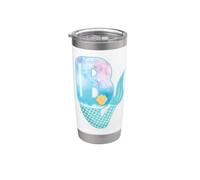 Lettre B sirène alphabet design graphique Gobelet isotherme en acier inoxydable double paroi