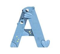 Lettre bois A bleu Mon premier alphabet Moulin Roty